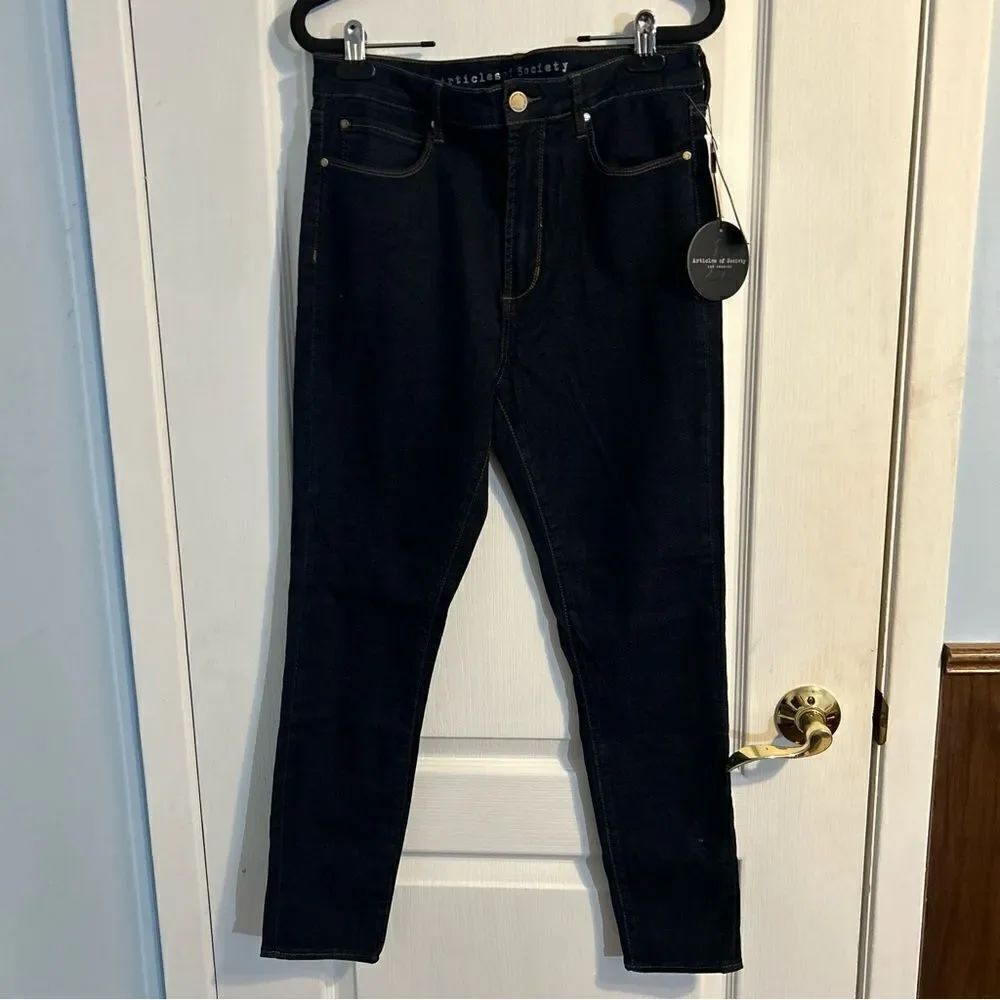 Articles of Society Heather High Rise Skinny Jeans Carson City Dark Blue Size 30